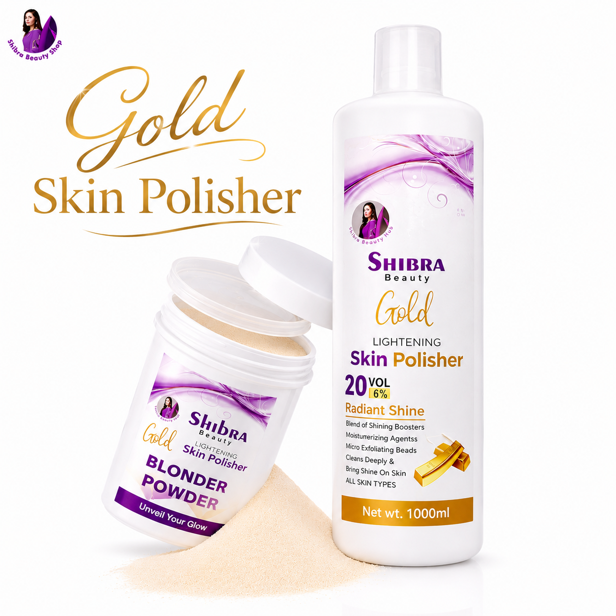 Shibra Beauty Gold Skin Polish Kit – Glow Boost