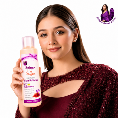 Shibra Beauty Saffron Skin Polish 20 Benefits in 1 – Glowing & Smooth Skin – 500ml