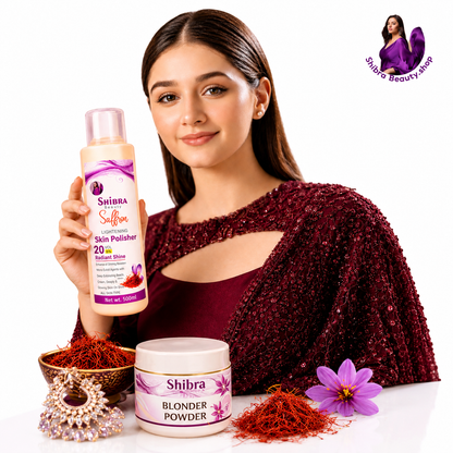 Shibra Beauty Saffron Skin Polish 20 Benefits in 1 – Glowing & Smooth Skin – 500ml
