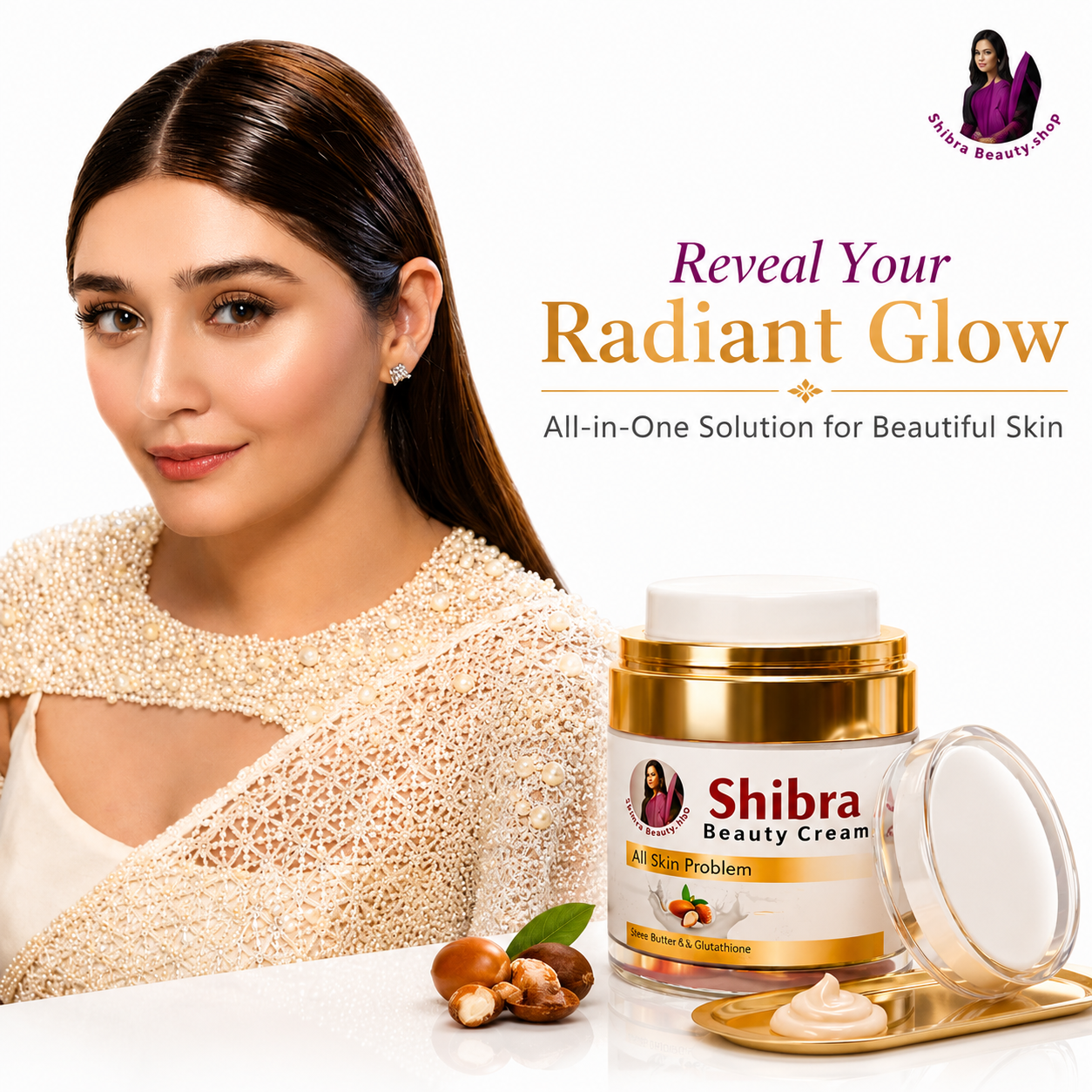 Shibra Beauty Cream – Shea Butter & Glutathione Brightening Cream for All Skin Types