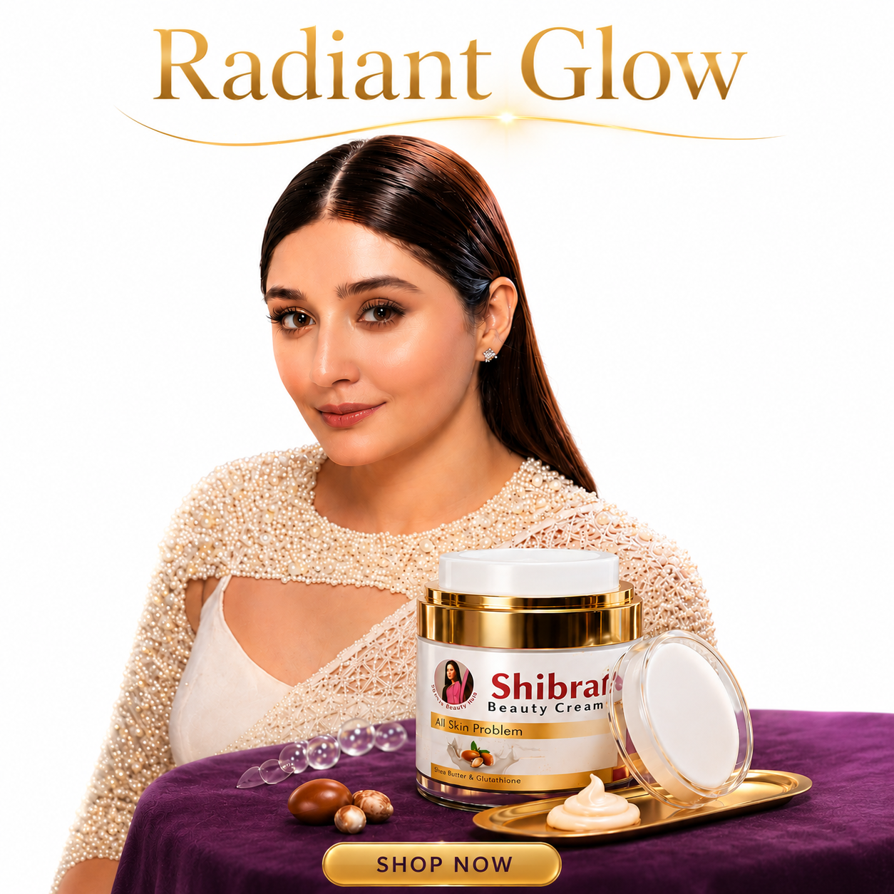 Shibra Beauty Cream – Shea Butter & Glutathione Brightening Cream for All Skin Types