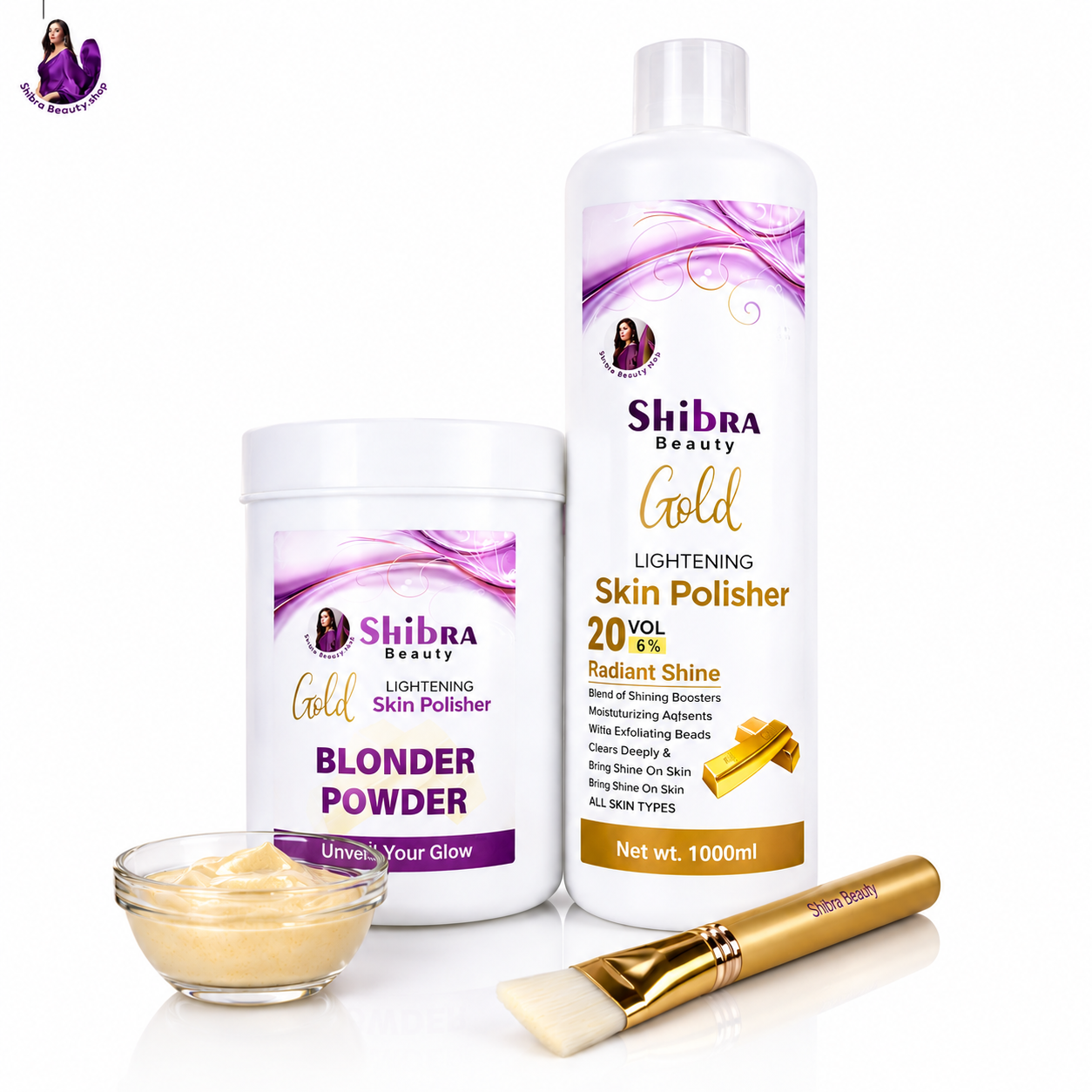 Shibra Beauty Gold Skin Polish Kit – Glow Boost