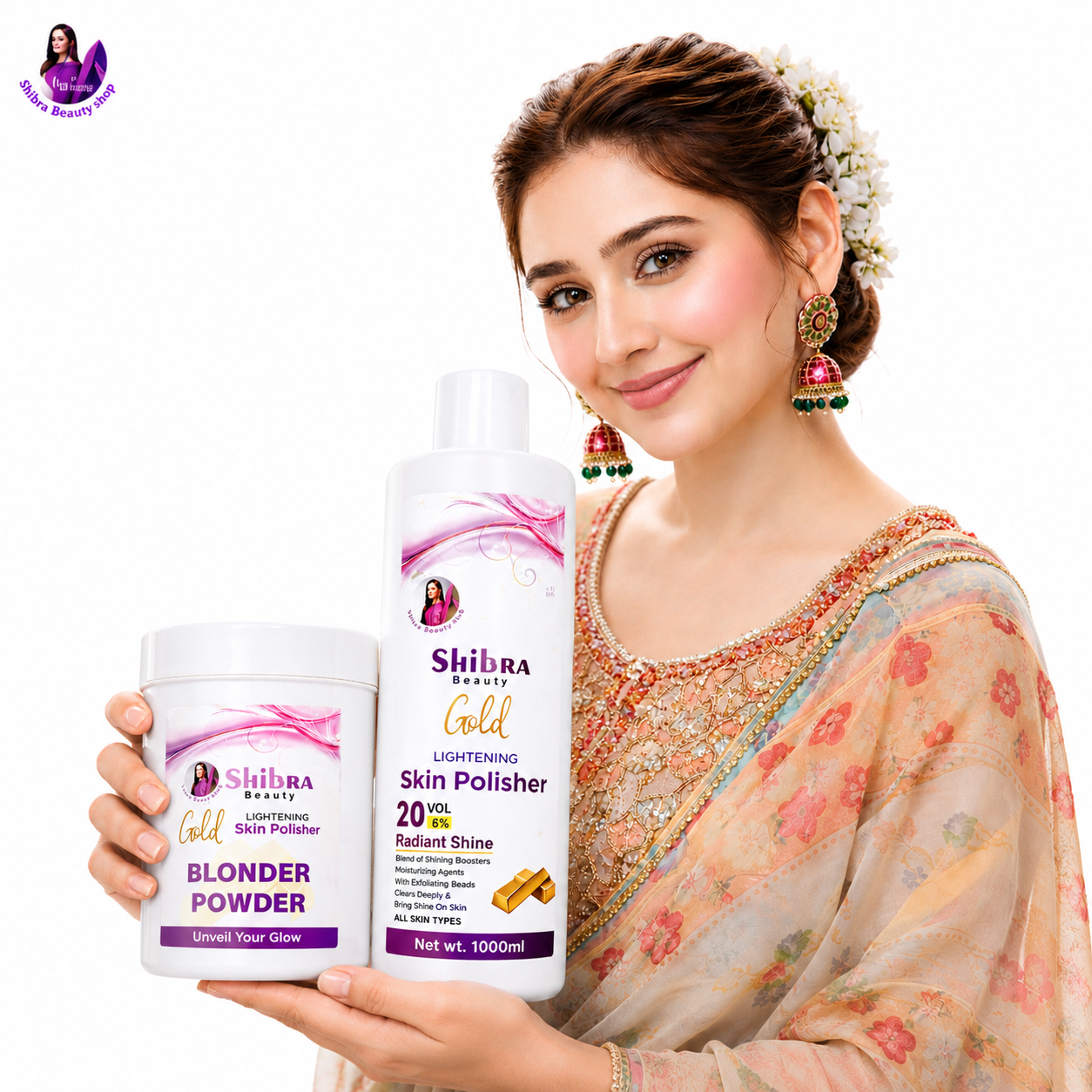 Shibra Beauty Gold Skin Polish Kit – Glow Boost