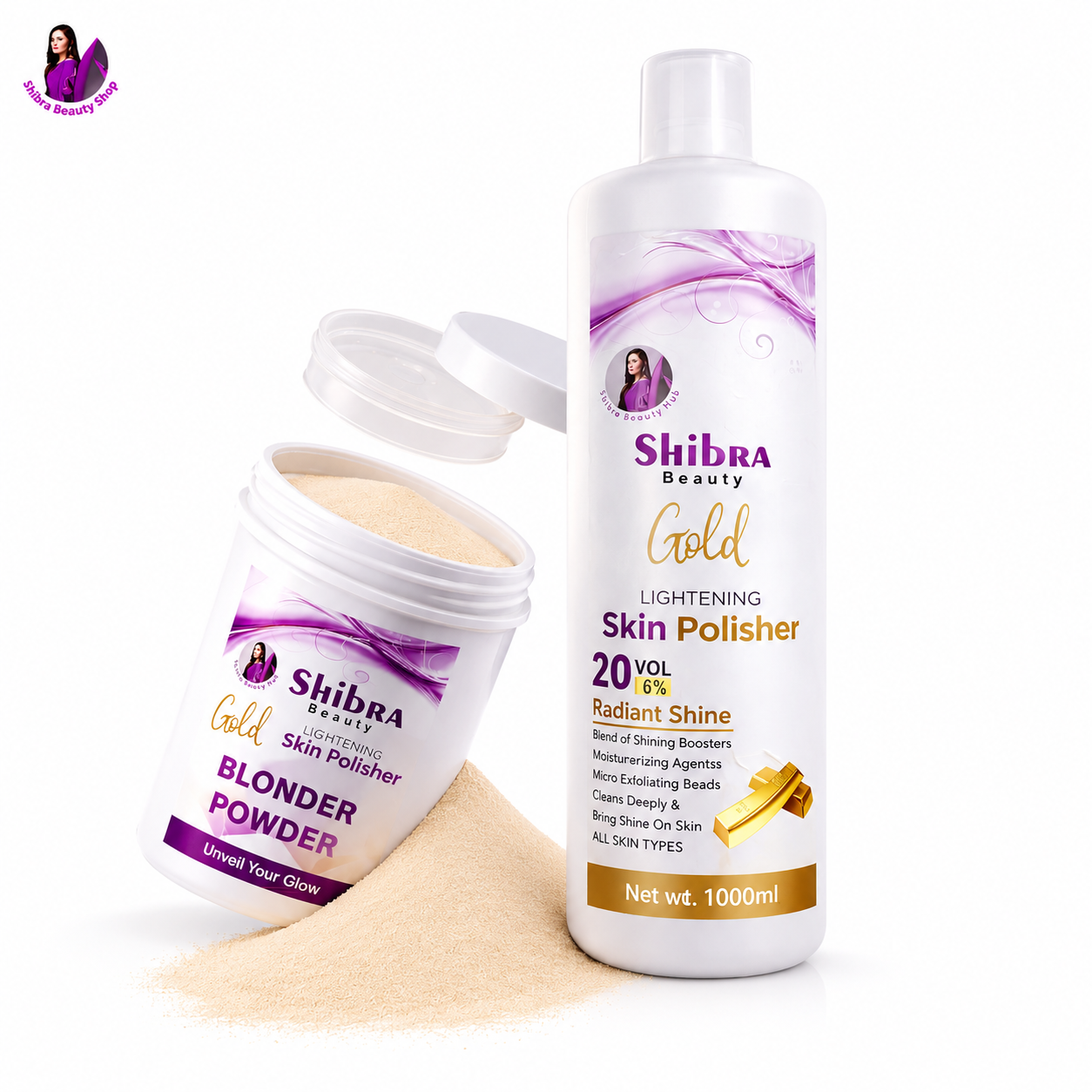 Shibra Beauty Gold Skin Polish Kit – Glow Boost